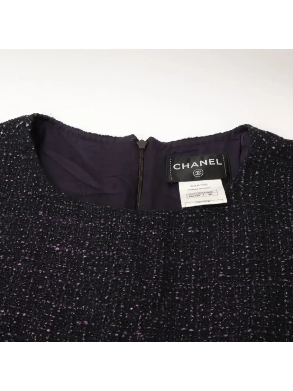 Chanel Tweed Short Sleeve Mini 40 Dress